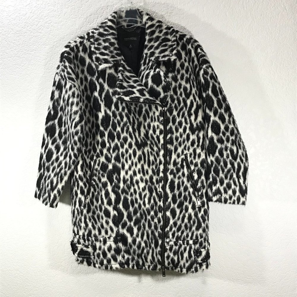 Banana Republic Animal Print Wool and Alpaca Blend